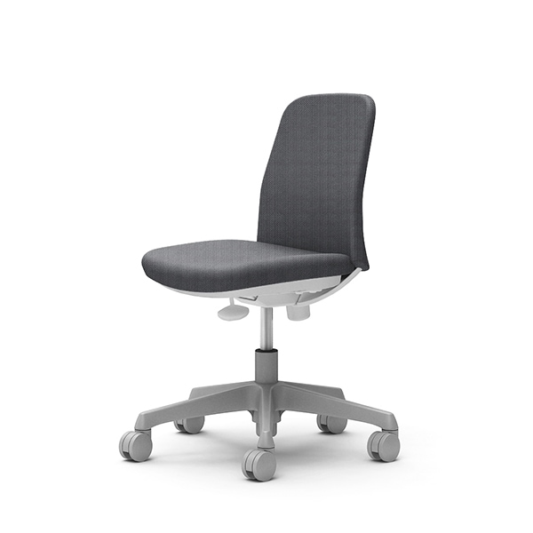 オカムラ CD13BW FM37 グレー Lives Entry Chair [オフィスチェア 肘無し 5本脚(コンパクトタイプ) ホワイトボディ]