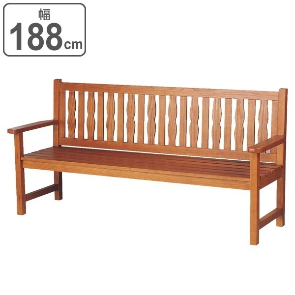 屋内用ベンチ 背付 幅188x奥行61x高さ92cm YB-67L-WN 山崎産業 コンドル 屋内ベンチ 屋内 イス 背もたれ付き 背付き 木製 座面高42cm 天然木 おしゃれ 法人限定