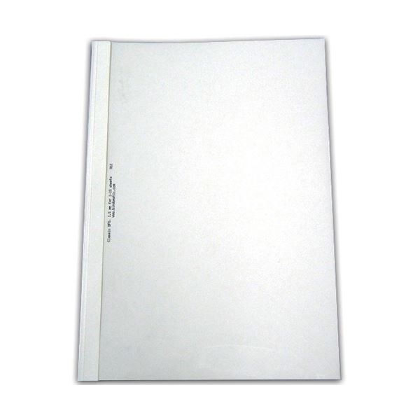 ジャパンインターナショナルコマースとじ太くん専用カバー A4タテ 背幅12mm クリア／ホワイト 1セット（50枚：10枚5パック）