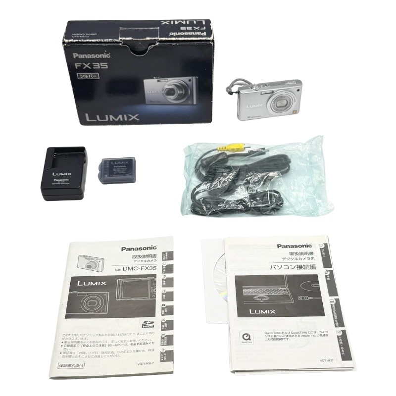 【中古 動作確認済】 パナソニック デジタルカメラ LUMIX (ルミックス) FX35 プレシャスシルバー DMC-FX35-S