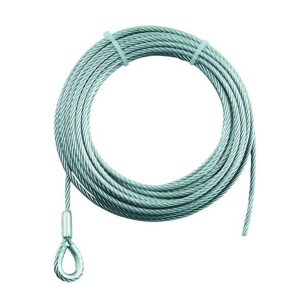 手動ウインチ用ワイヤーΦ6×40M用(シンブル入りロック加工) WWS6-40 メーカー直送