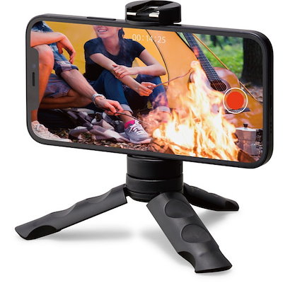 他サイト： エレコム P-STSRSSBK スマートフォン用三脚 自撮り棒 2way コンパクト アクセサリーシュー付 ブラックの商品画像