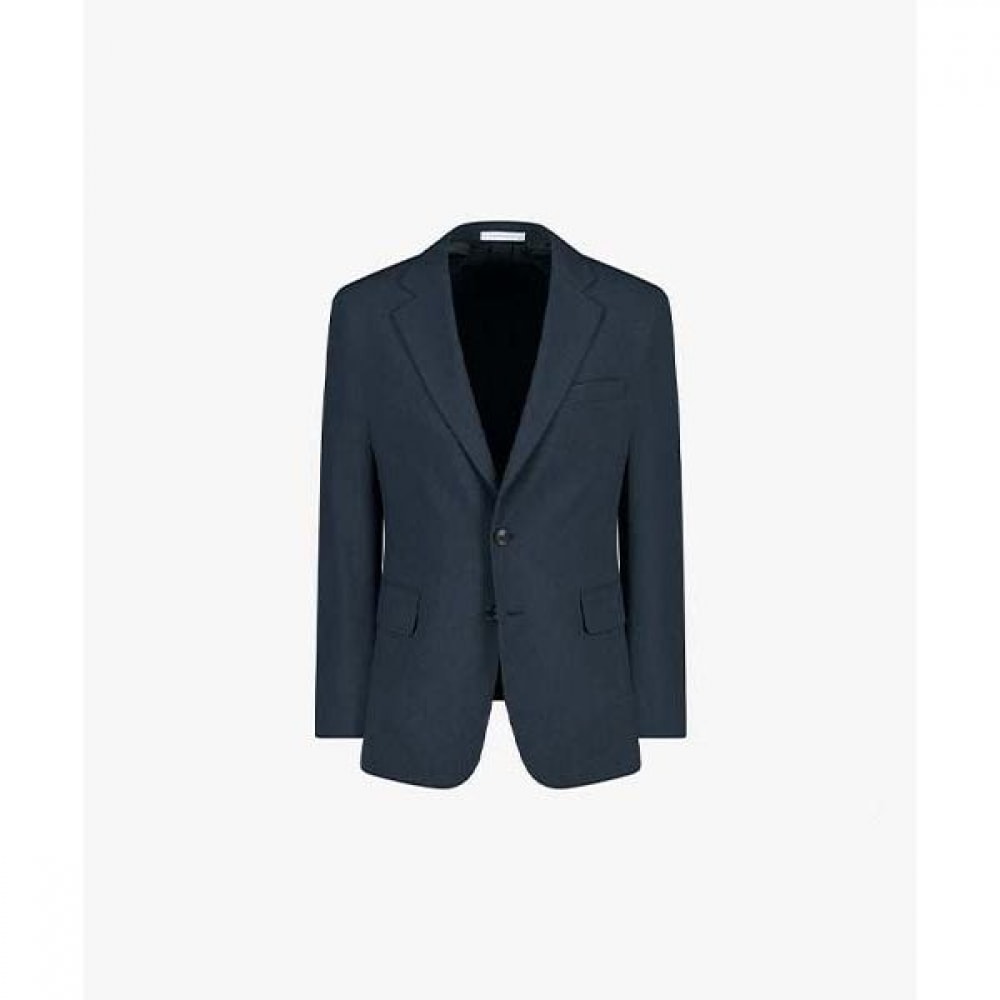 [リバークラッシュ] LKS24313ダークグリーンセミフィットノッチドラペルツーボタンジャケット