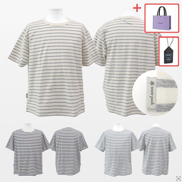 ソロナストライプ半袖Tシャツ 男女共用 [デパート版]
