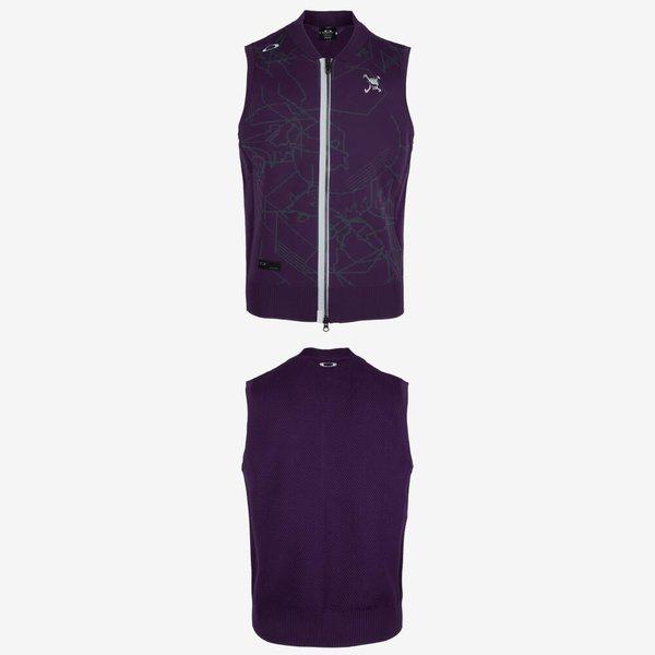 パープル メンズ ゴルフ ベスト アルバイト配達ボランティア団体ベスト 教会 会社 感染症対策ボランティア 登山 釣り 作業用 山岳会