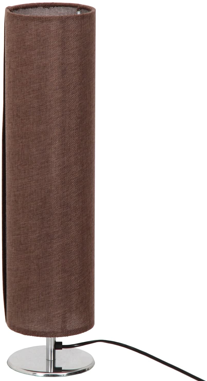 不二貿易 ファブリック テーブルランプ ラウンド 高さ60cm ブラウン 32038 小型