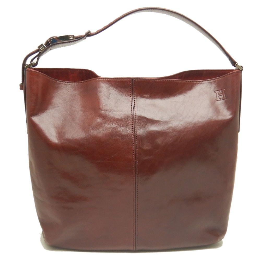 セミショルダー ショルダーバッグ レザー ボルドー/252961【中古】 11,280円