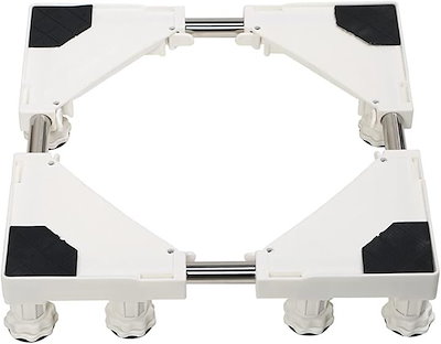 他サイト： 洗濯機 台 パン ドラム式洗濯機 冷蔵庫 かさ上げ キャスターなし 調節 8脚固定・ホワイトの商品画像