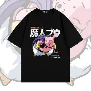 Qoo10] 魔人ブウ純粋な綿半袖 T シャツ学生男性