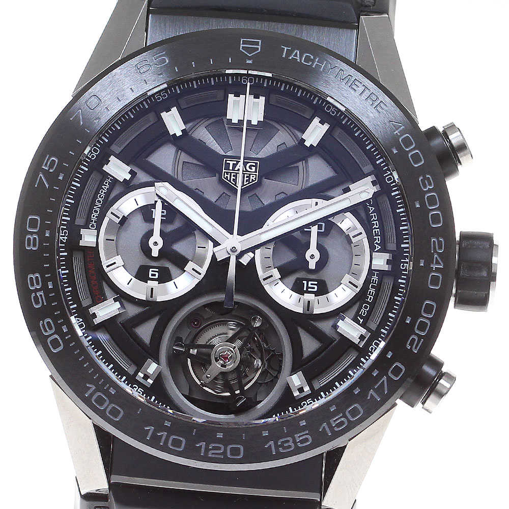 タグホイヤー TAG HEUER CAR5A8Y カレラ ホイヤー02T フライング トゥールビヨン 自動巻き メンズ 良品 箱保証書付き_827595【中古】