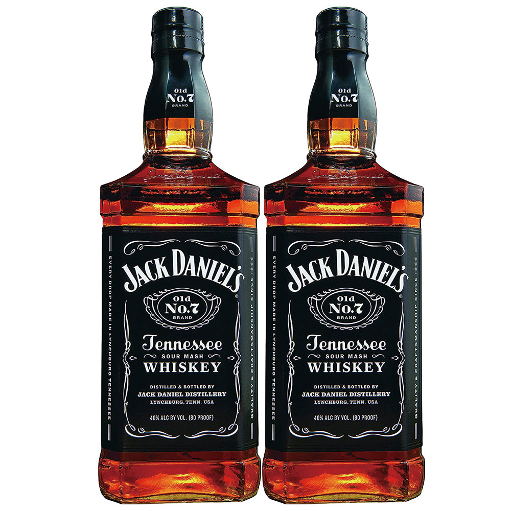 【送料無料】ジャックダニエル ブラック 1000ml 1L2本【本州(一部地域を除く)は送料無料】