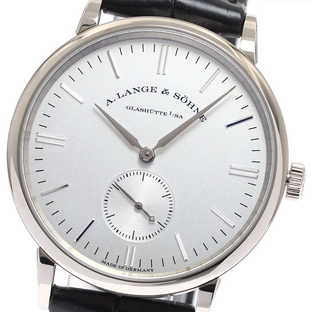 ランゲ＆ゾーネ A.LANGE＆SOHNE 219.026 サクソニア K18WG 手巻き メンズ 良品 箱・保証書付き_808084【中古】