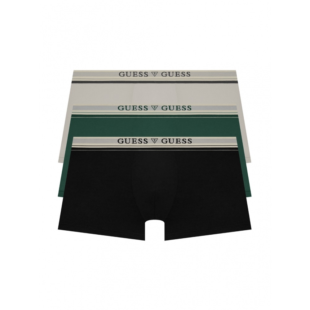 GUESS アンダーウェアクリームバンドエアロクールローズセット 3パック (BK GR LGY)