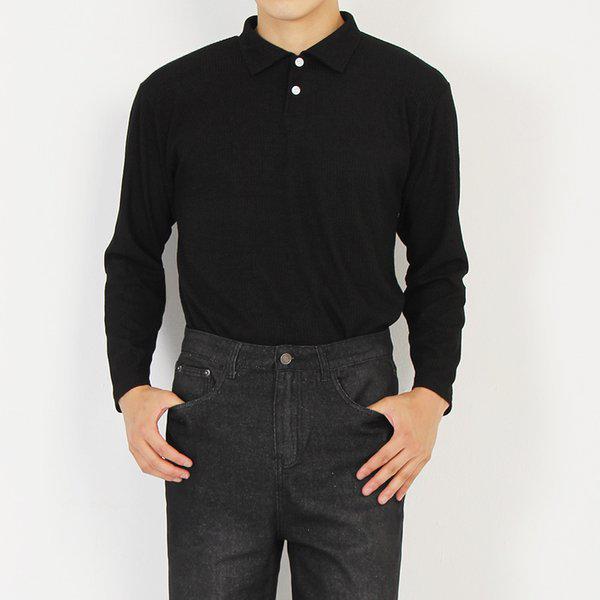 マインフロー男性長袖Tシャツ CMロティカラニットヘンリーネック