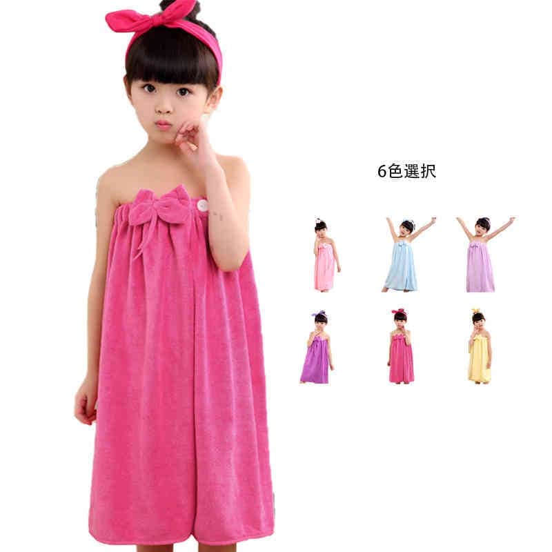 可 ジュニア お風呂タオル バスタオル ビーチタオル スナップボタン 子供用 吸水巻きタオル 着れるバスタオル お風呂用品 タオル 女の子 子供 ラップタオル キッズ 吸水速乾性 バスタオル