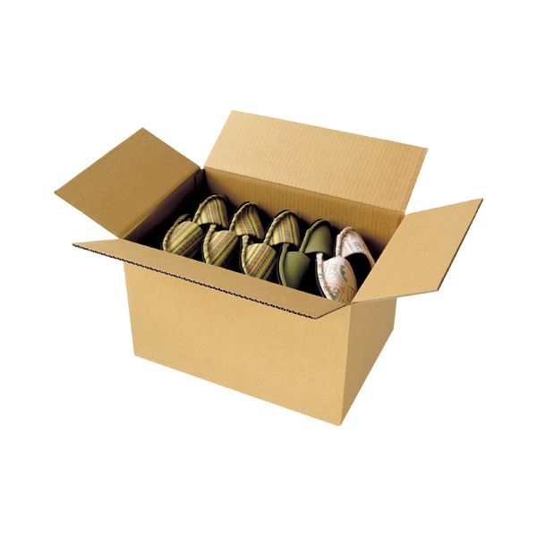 （まとめ）TANOSEE 無地ダンボール箱 A3（L）サイズ 高さ295mm 1セット（30枚：10枚3パック） 3セット