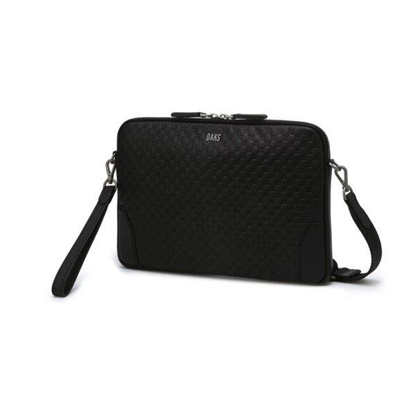 AK水原店 ハンドバッグ ブラック DDパターン 硬板 牛革 クラッチ DBBA6E013