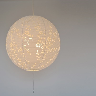 彩光デザイン 和照明 美濃和紙クロス ペンダントライト 3灯 【電球別売】 SPN3-1061-sakura komorebi しだれ桜