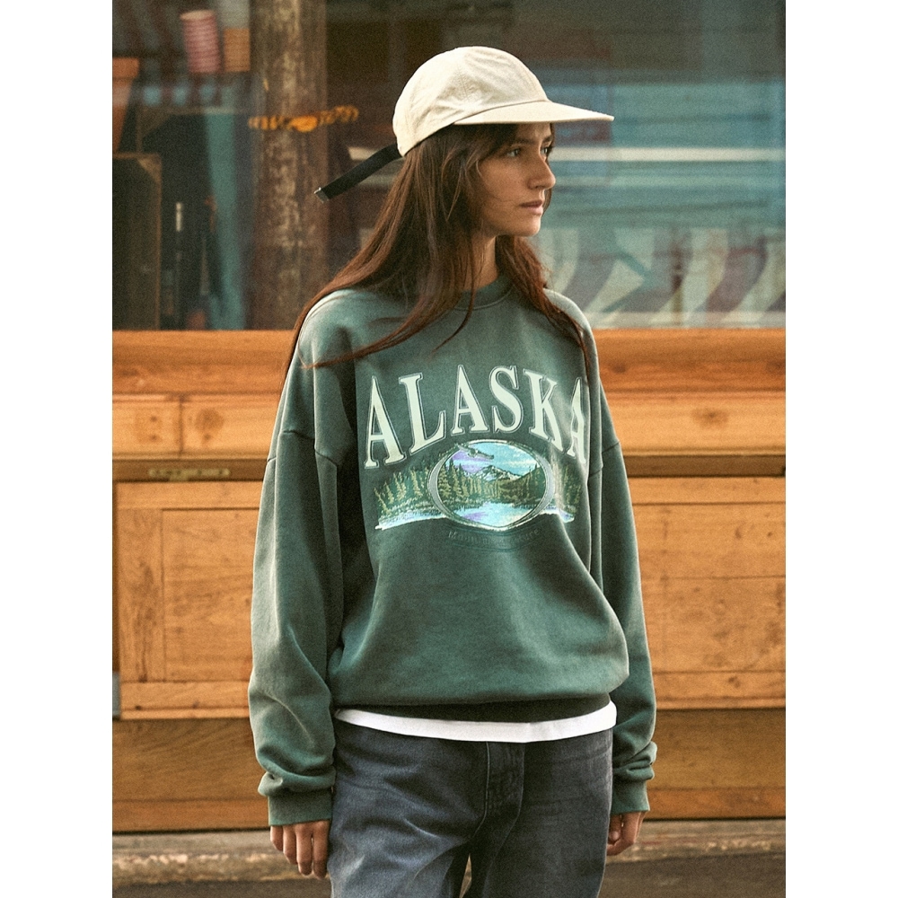 FLUKEフルークアレスカピグメントマンツーマンTシャツFMT753 5color W