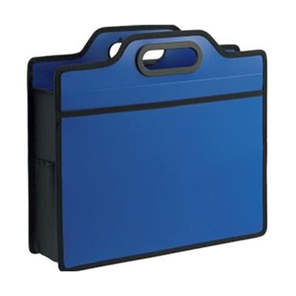 （まとめ）ライオン事務器 オフィスキャリングバッグ（ビジカル）タテ330×ヨコ365×厚さ110mm ブルー BK-353B 1セット（5個）(×3セット)