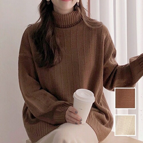 ニット セーター 韓国 ファッション レディース 秋 冬 カジュアル コーデ シンプル 定番 セレカジ 20代 30代 40代 2025 ビッグシルエット セルフストライプ リブ