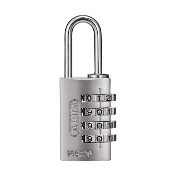 （まとめ）アバス ナンバー可変式南京錠145-4d 20mm シルバー 145/4D 1個(×5セット)