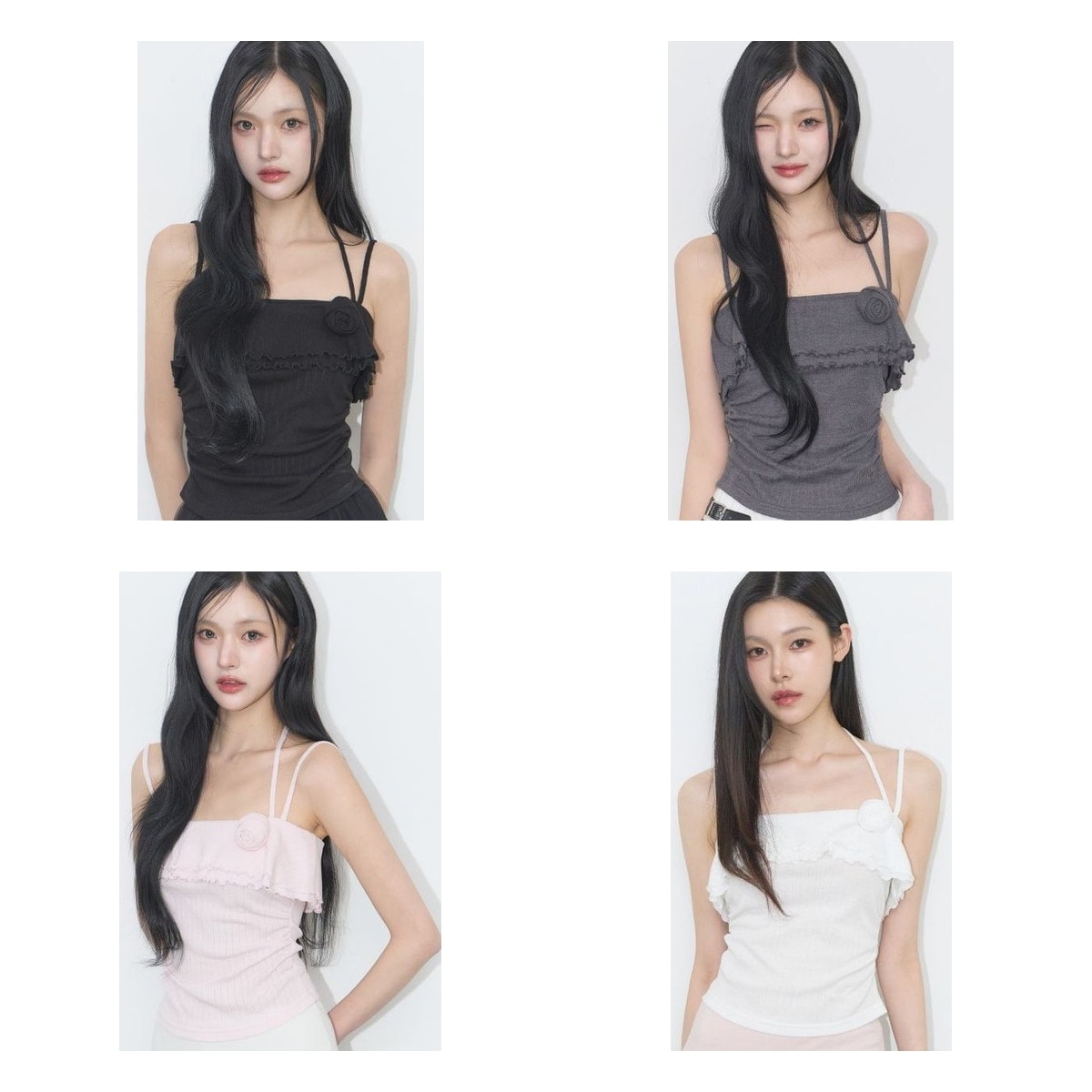 【ILLIGO】 ROSE RUFFLE SLEEVELESS 4色 正規品