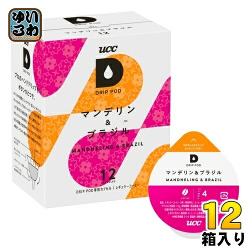 UCC DRIP POD（ドリップポッド） マンデリン&ブラジル 7.5g×12杯分 12箱 (6箱入×2 まとめ買い)