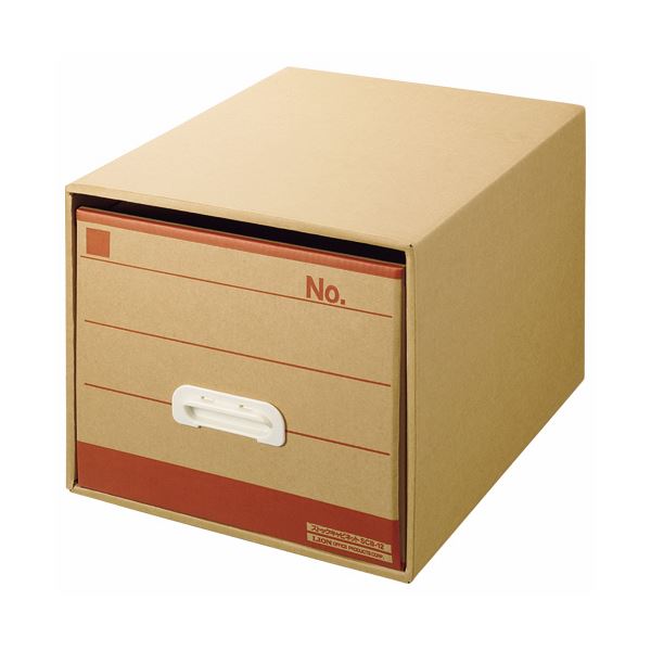 (まとめ) ライオン事務器 文書保存箱 A4用内寸W325×D420×H285mm SCB-12 1個 (×5セット)