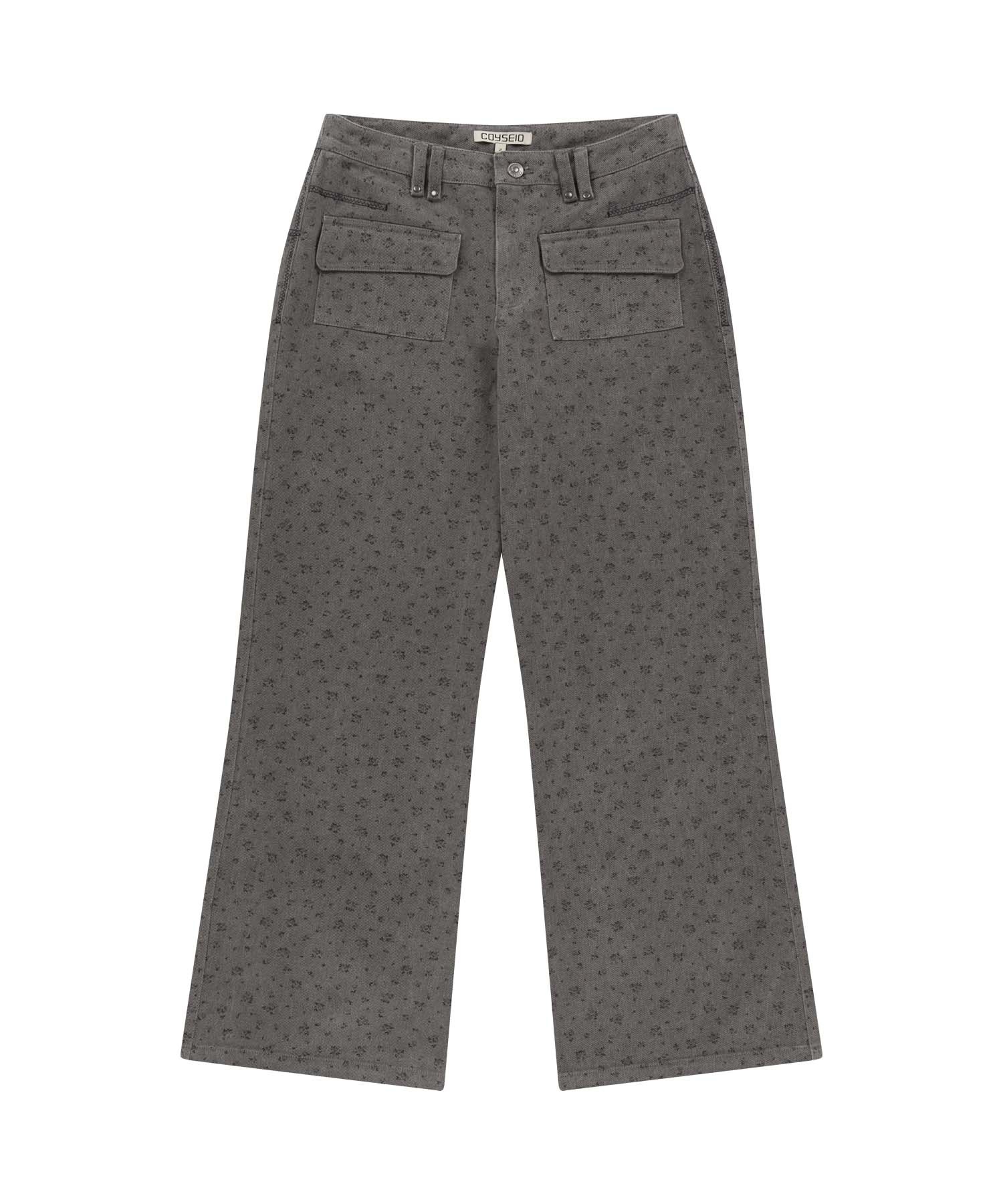 【COYSEIO】 FLOWER PATTERN PANTS : NAVY