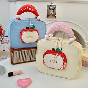 10個セット カートゥーン手提げポーチ女性大容量ポーチ手提げ洗面バッグ階層旅行収納バッグ