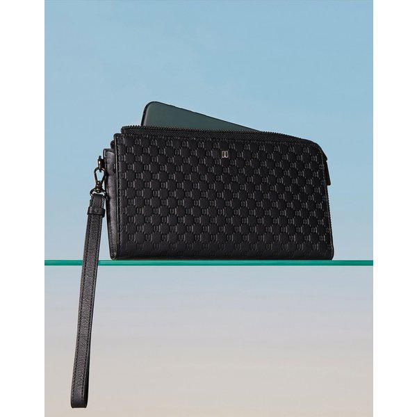 [26FW] [ジッパー長財布(携帯電話収納)][LOUIS][ルイス] ブラック輸入皮革ルイスエンボスDD パ DBWA6F360BK