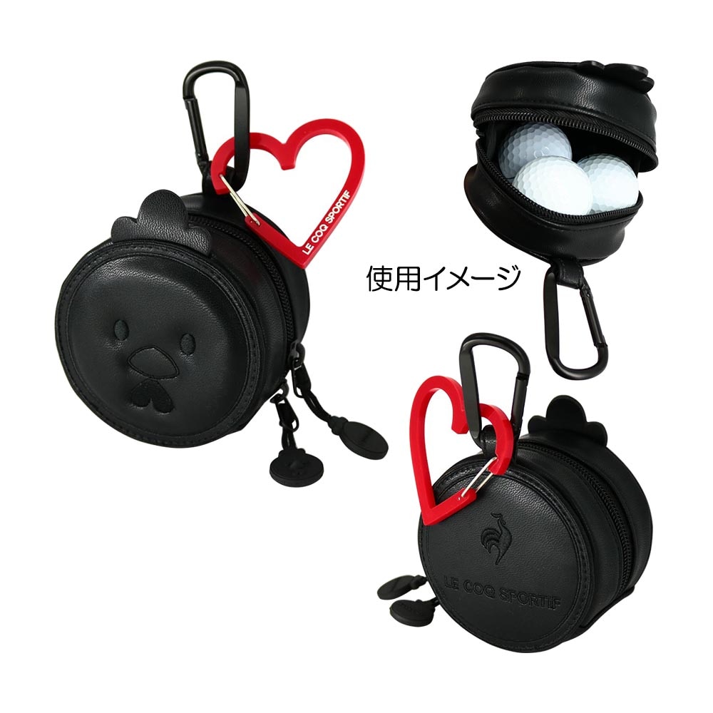 ブラックキャラクター レディースボールホルダー（3個用） ハートカラビナ付き LG4FBZ11L 2024