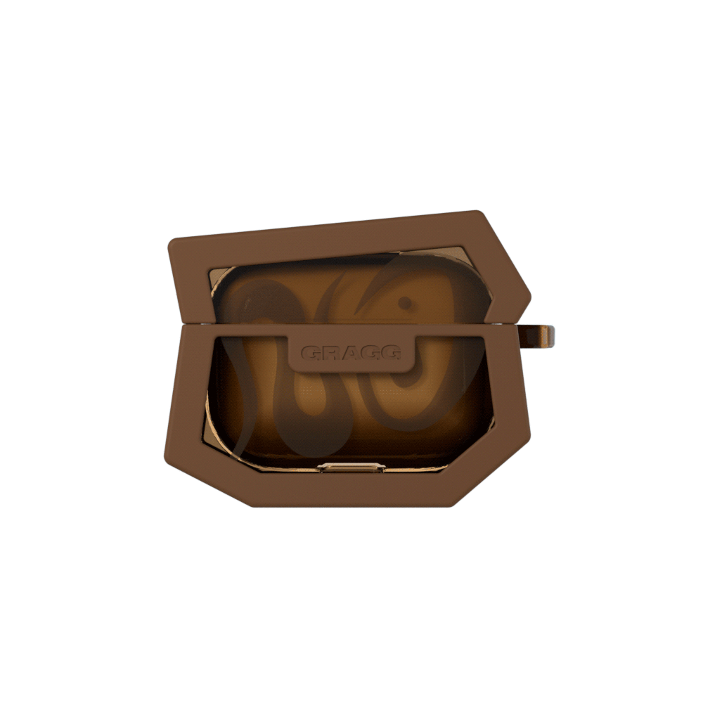 【GRAGG】 LANDING CORNER CASE - BROWN イヤホンケース 正規品