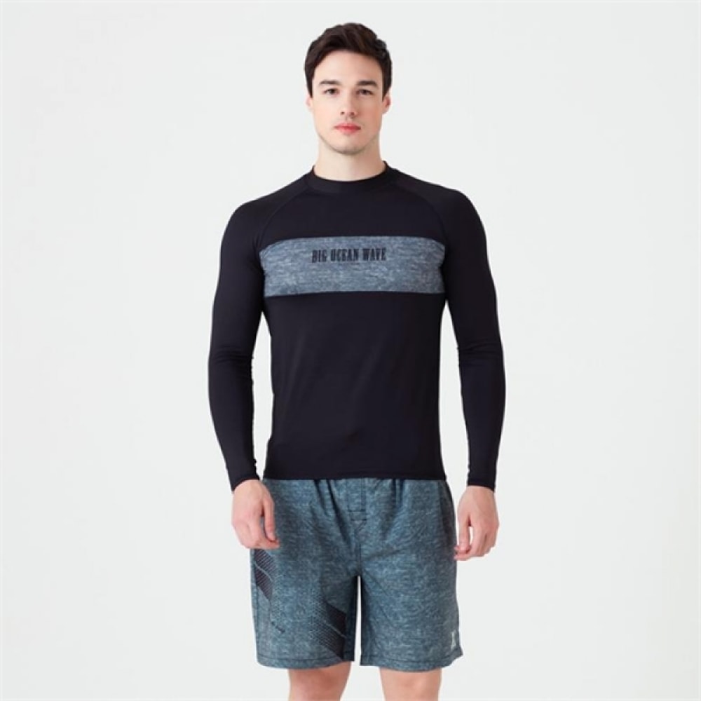 (ベーシックエル) ベーシックエルメンズスリムフィットラッシュガードセット BEM-R013K