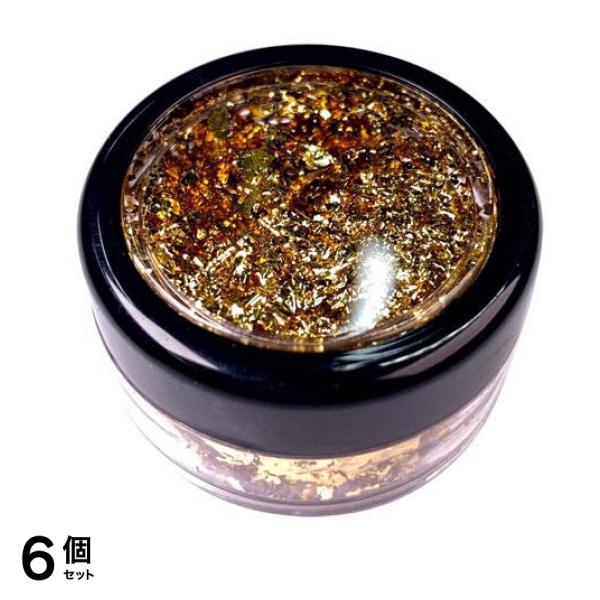 ICEGEL(アイスジェル) ネイル用 箔ラメ ミラーリーフ ゴールド 1g 6個セット