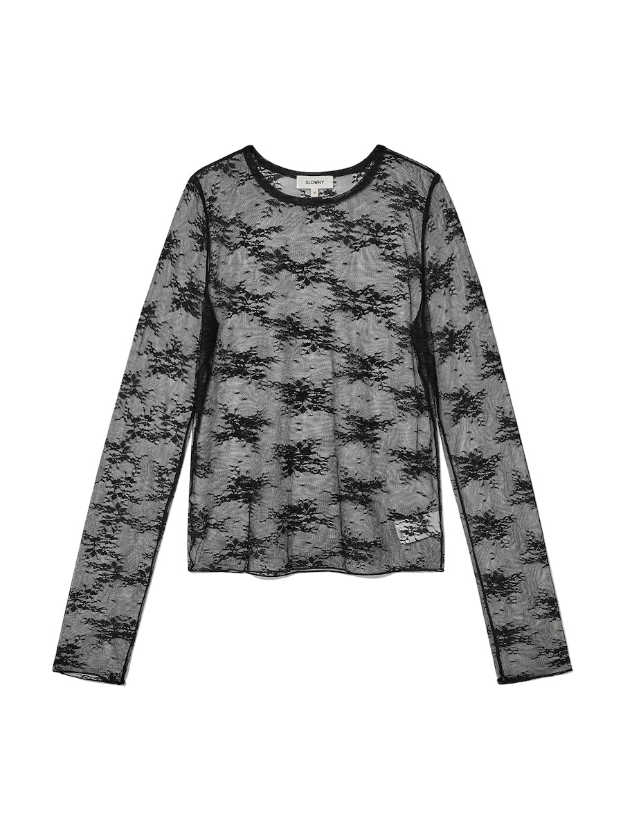 ★24-25AW新作★glowny★POLLY LACE LONG SLEEVE GLOWNY Polly Lace Long Sleeve - Pink | International Store