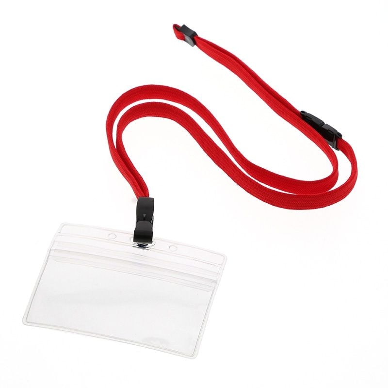 （まとめ買い）シモジマ 吊り下げ名札 チャック式 赤 1袋（10枚） 007308600 [x3セット]