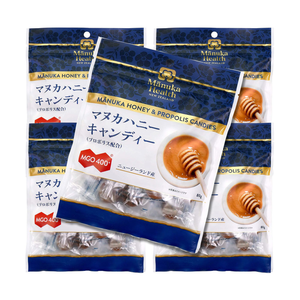 マヌカハニー キャンディ プロポリス&マヌカハニーMGO400+ キャンディー 80g 5個セット