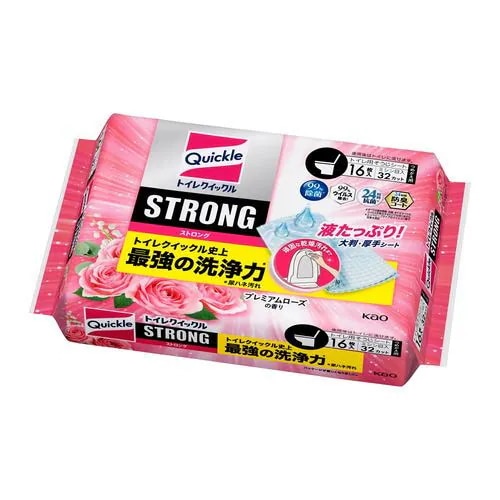トイレクイックル ストロング プレミアムローズの香り つめかえ用 16枚