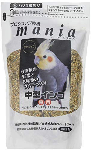 他サイト： プロショップ専用 ｍａｎｉａ（マニア） 中型インコ １Ｌ（約710g）「黒瀬ペットフード」の商品画像