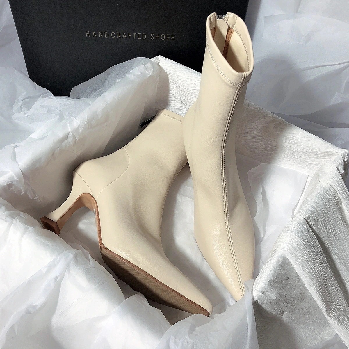 靴 レディース ショットブーツ ポインテッドトゥ ピンヒール ハイヒールパンプス ポインテッドトゥ ミドルヒール 韓国ファッション