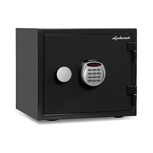 ディプロマット クリスタルシリーズ耐火/耐水デザイン金庫 19L ブラック 1台