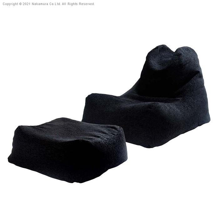 ビーズソファセット ファビオ 座椅子 ビーズクッション 71500038-BK ブラック