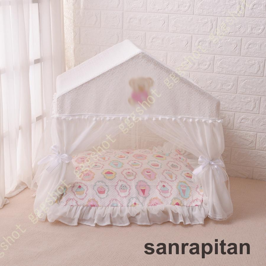 ペットテント 猫 ペットテント 犬 ペット テント ハウス ペット ベッド マットレス付き 室内 通気 折りたたみ式 簡易テント 滑り止め 四季通用 猫 テント 犬