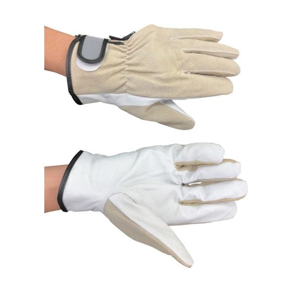 （まとめ）三重化学工業 ミエローブ ニュークレスト L ホワイト/ベージュ 1双[x5]