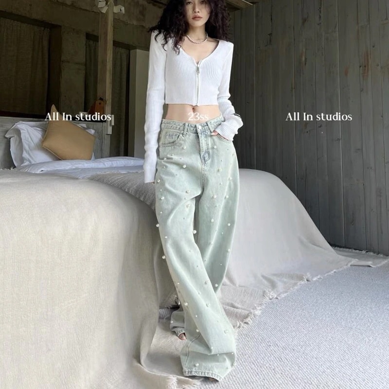 ワイドパンツ デニム ハイウエスト レディース ジーンズ デニムパンツ 春夏 きれいめパンツ 美脚 脚長効果 着痩せ おしゃれデニムパンツ