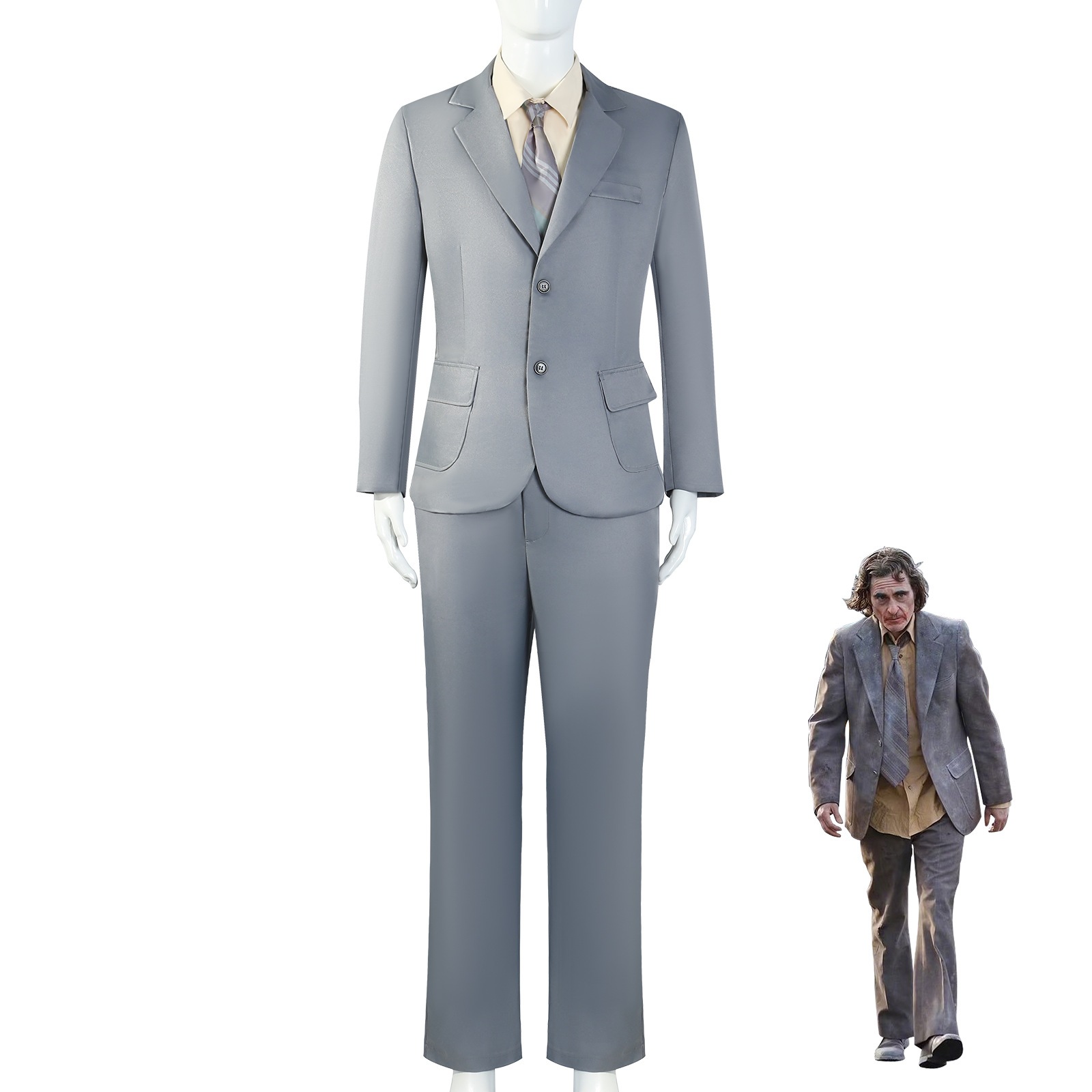 【人気爆売れ】ハロウィーンピエロ2cos コスプレ コスチューム二重狂気ジェイクンフェニックスjoker2コスプレ服