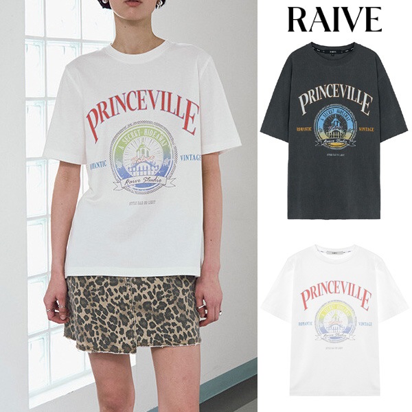 プリンスヴィル プリント 半袖 Tシャツ_2色