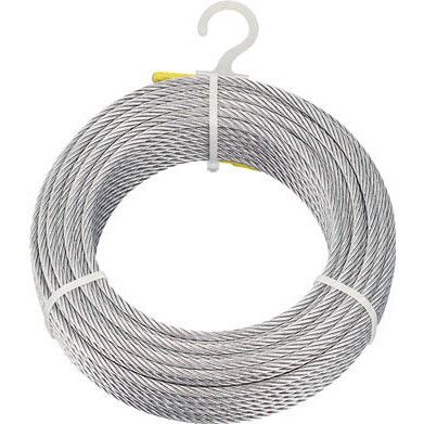 CWM8S50 メッキ付ワイヤロープ Φ8mmX50m メーカー直送